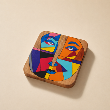 CLEO - WOODEN PAINTED TRAY PLATTER