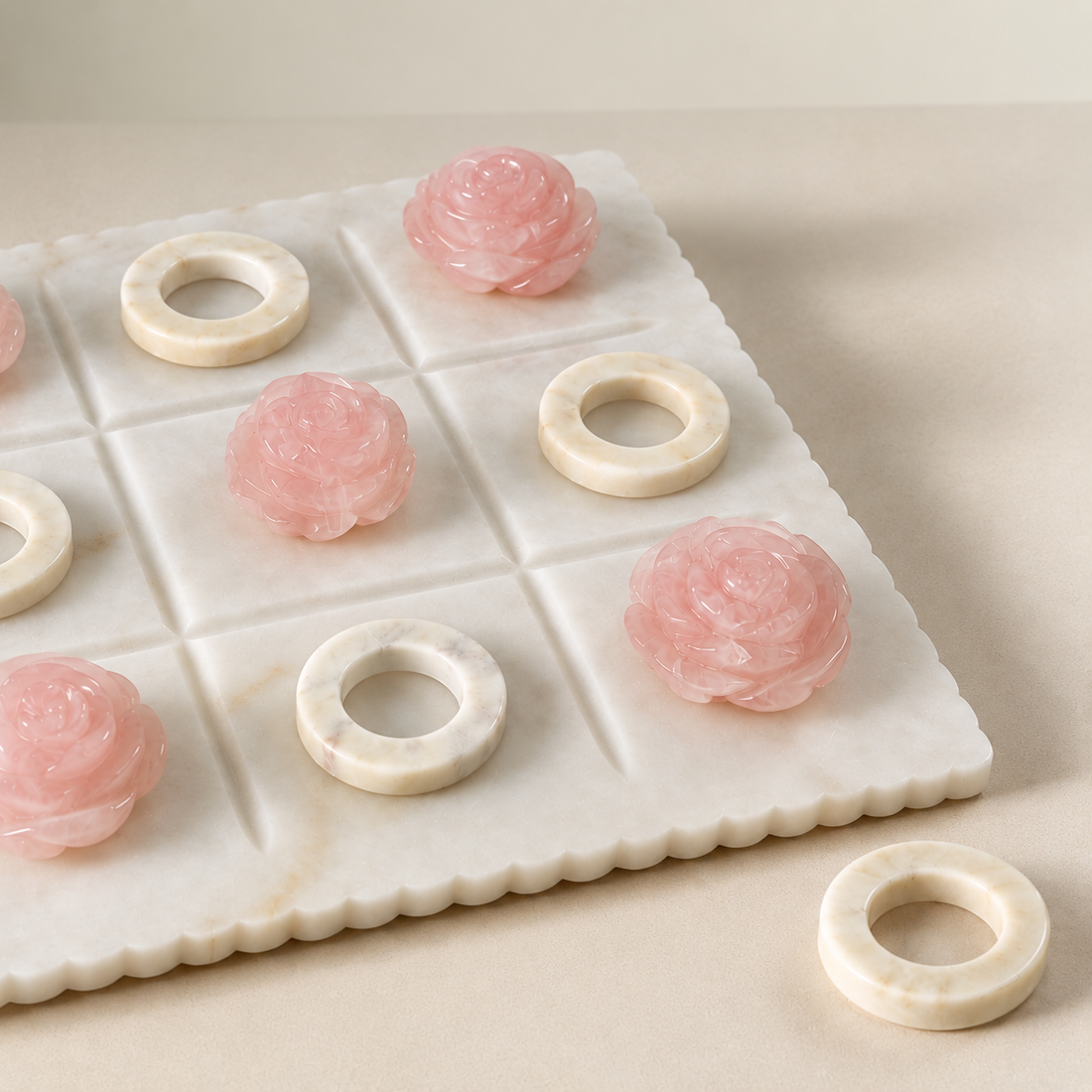 Pinetti - Rose Quartz Tic Tac Toe