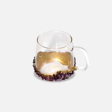 Amethyst Aura- Glass Mug