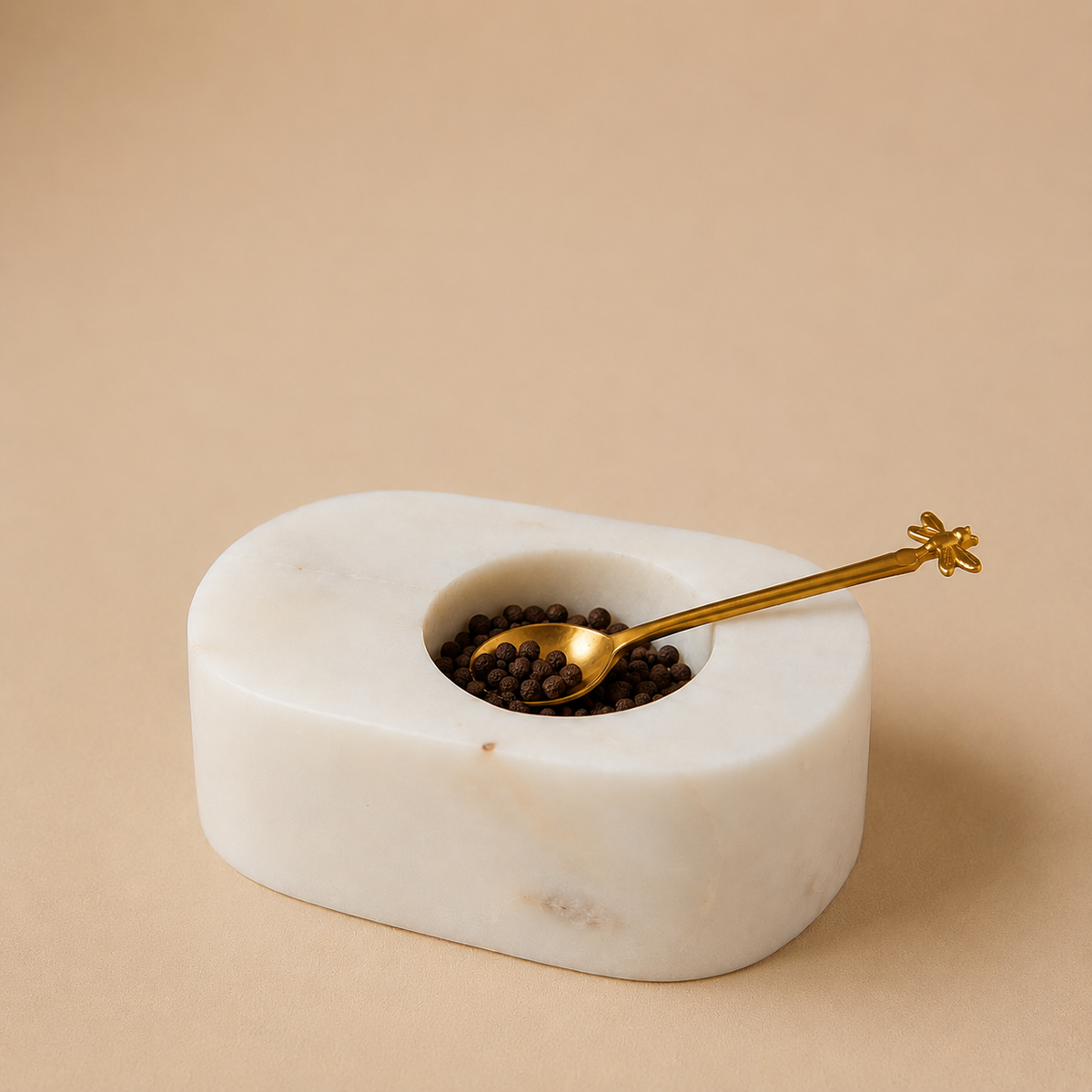 Elahi - Marble Spice Bowl With Spoon