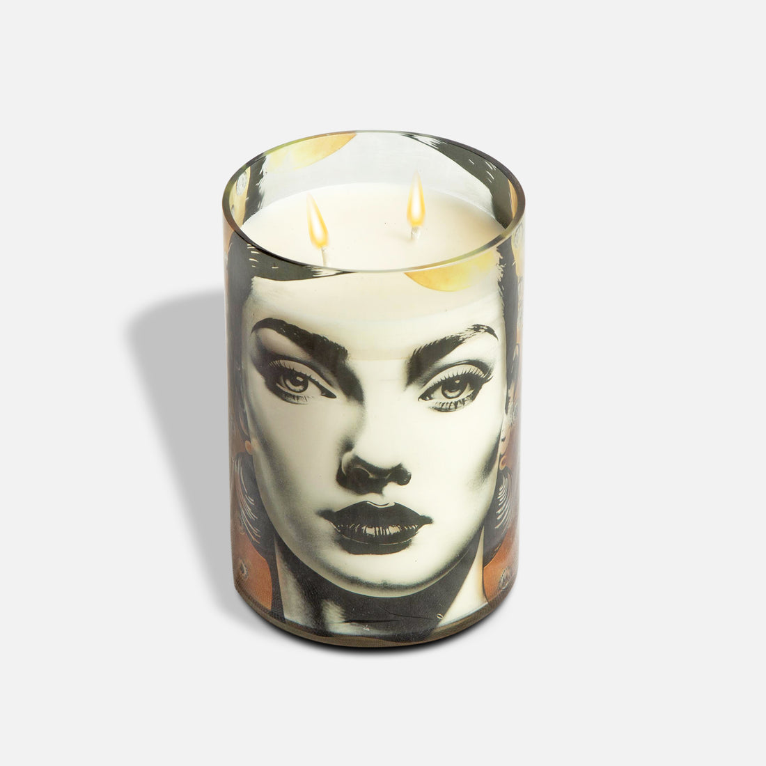 Aura Face - GLASS FACE PAINTED CANDLE JAR