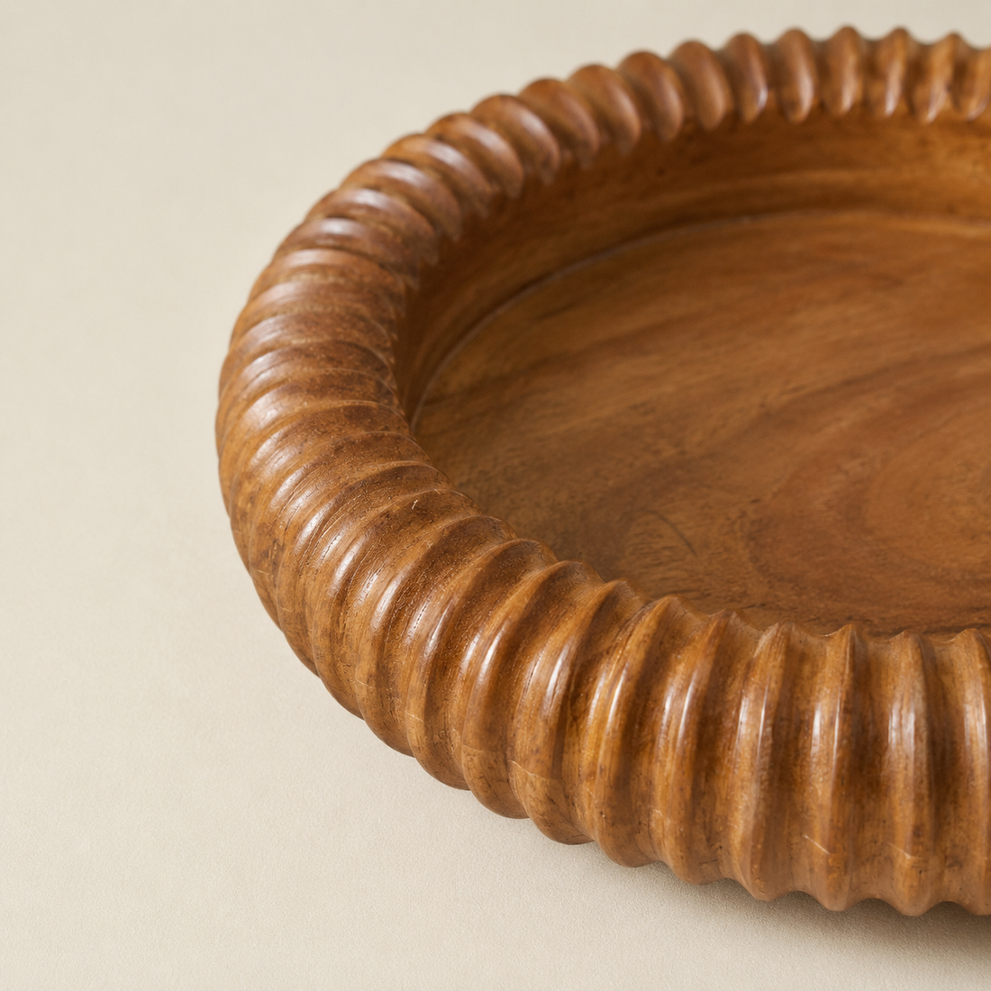 FLUTED BOIS- WOODEN BOWL