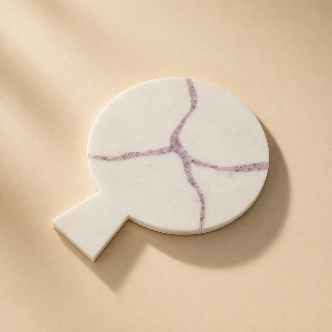 LORRENZO - MARBLE IVORY AMETHYST PLATTER