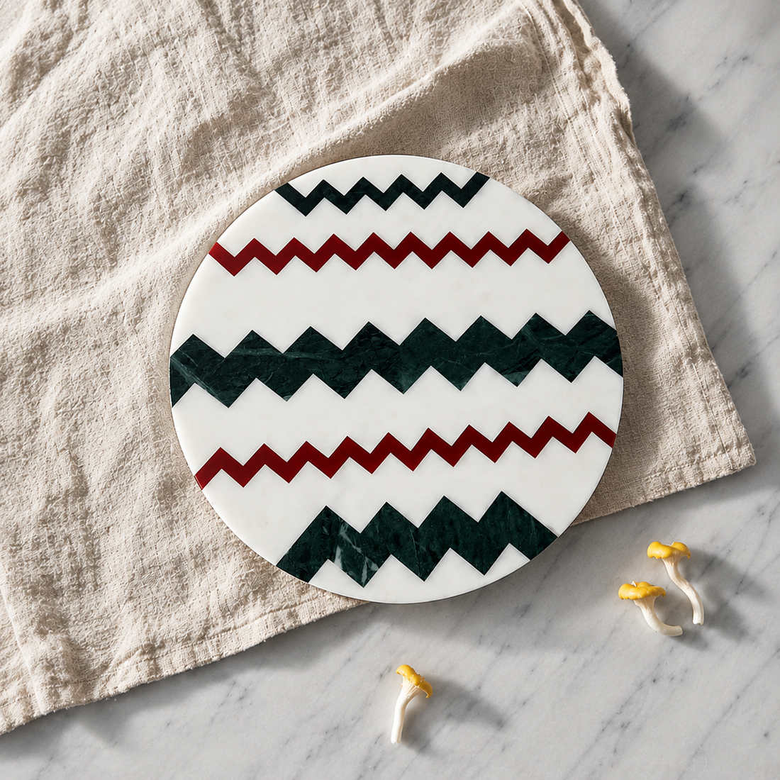 Limited edition Capri - Marble Inlay Lazy Susan