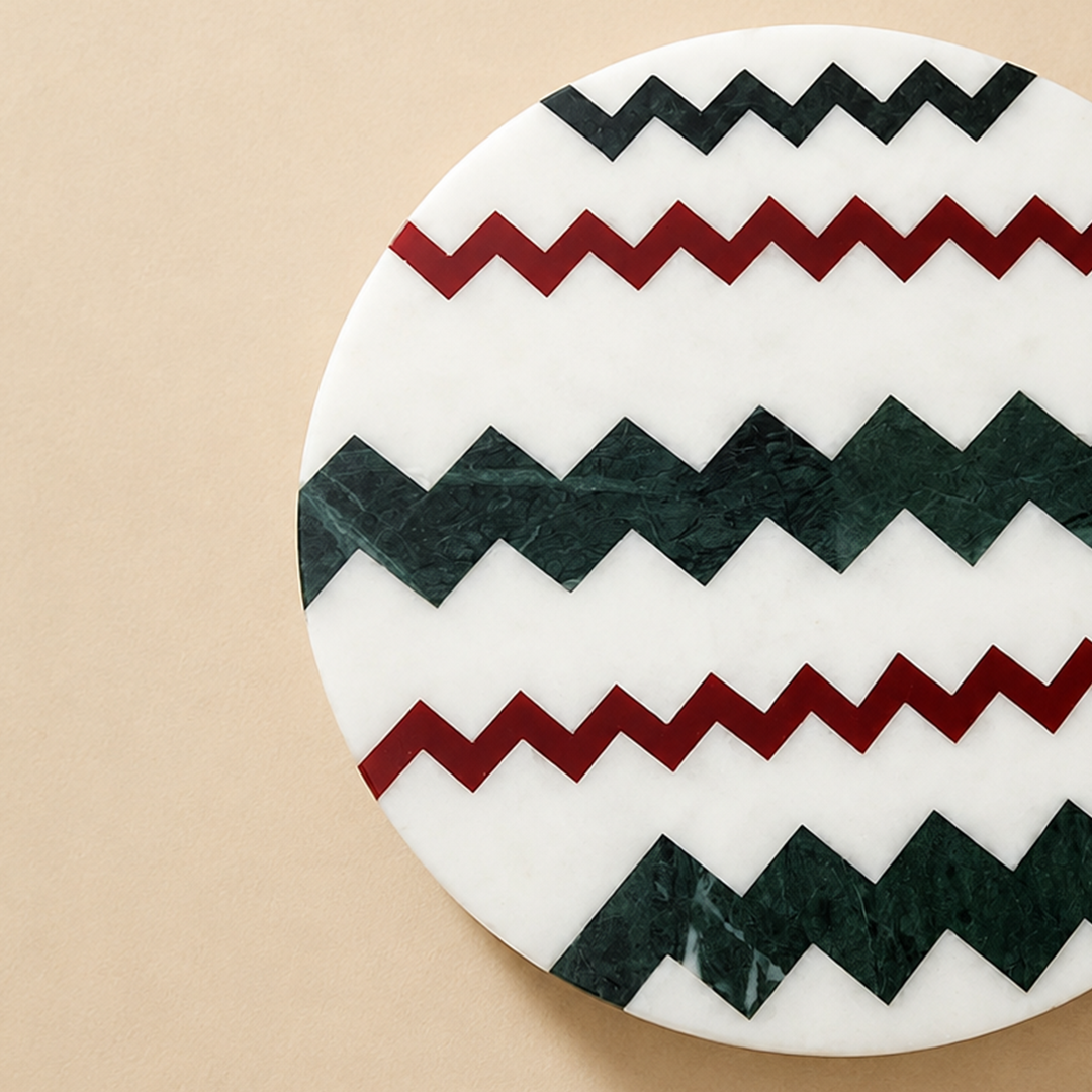 Limited edition Capri - Marble Inlay Lazy Susan