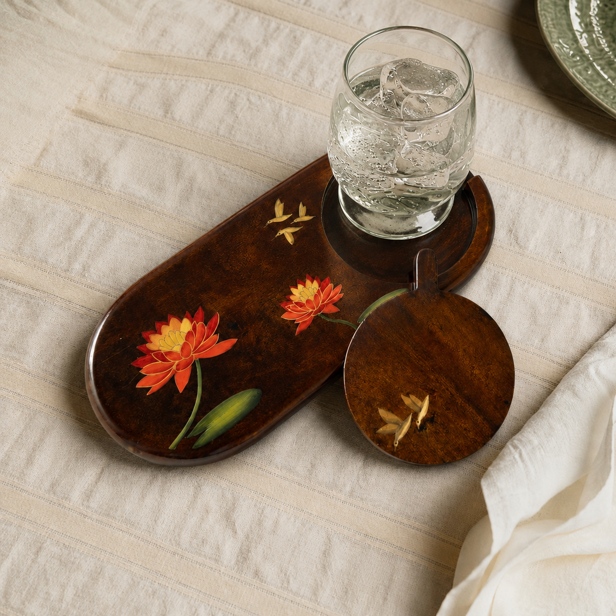 Mulier – Handpainted Multiuse Platter & Coaster Set