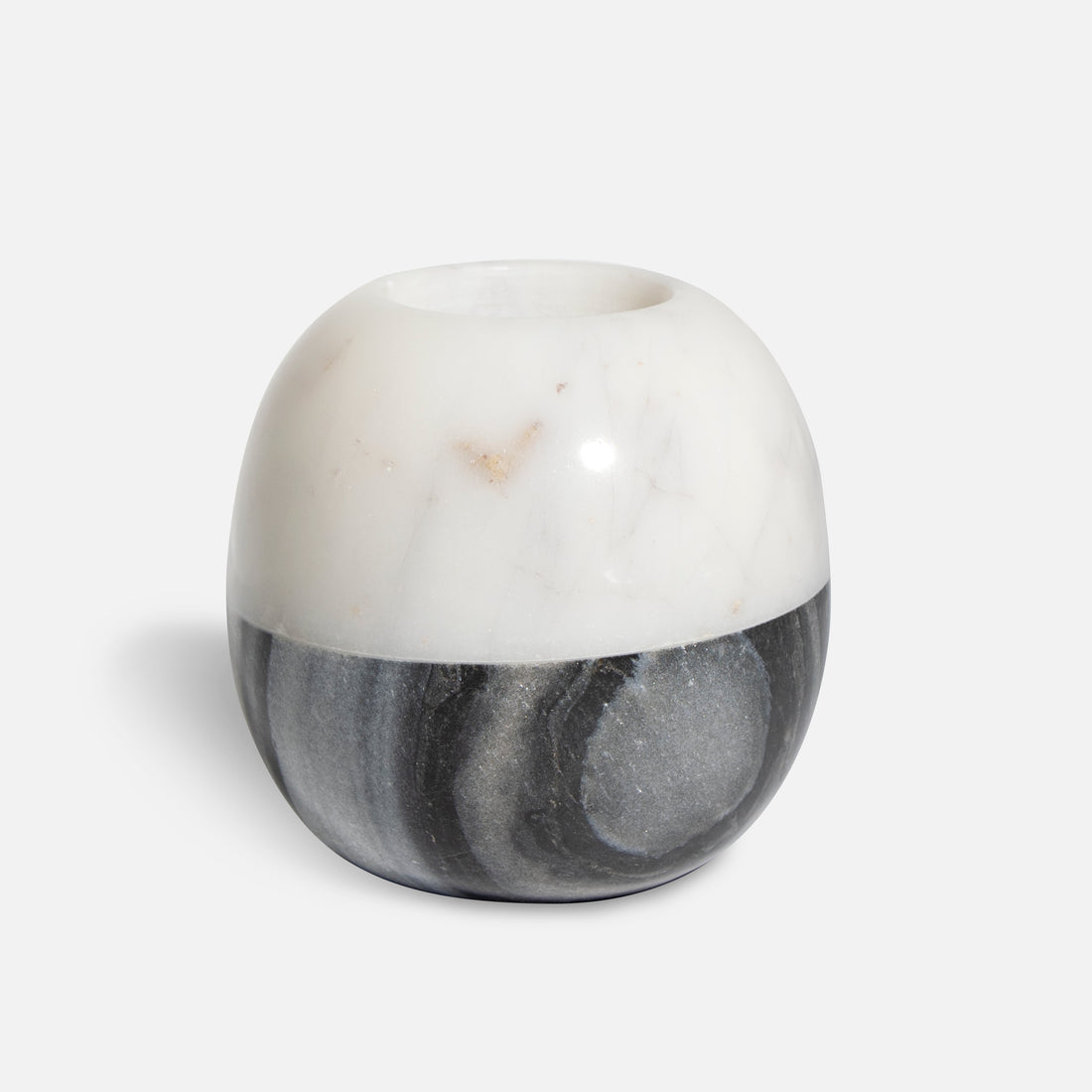 THEO - IVORY BLACK MARBLE CANDLE VOTIVE