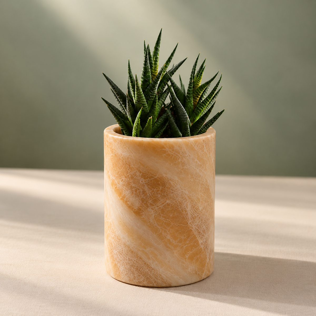 Onyx Stone Pot - Mini Desk Planter