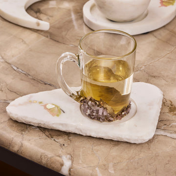 Christyale - Multipurpose Marble Inlay coaster platter
