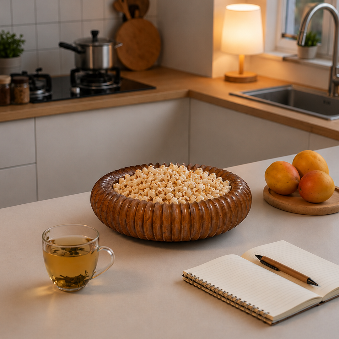 FLUTED BOIS- WOODEN BOWL