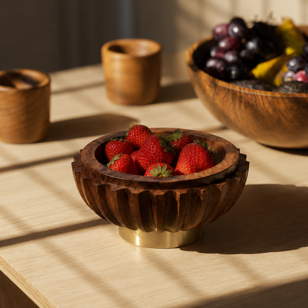 ROSTRI - WOODEN SERVING BOWL