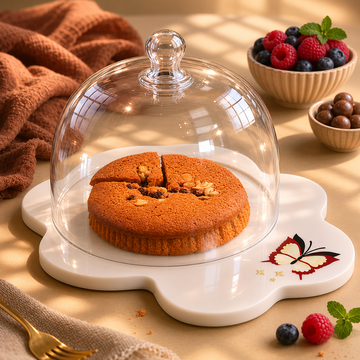 Annapolis Marble Inlay Cake platter