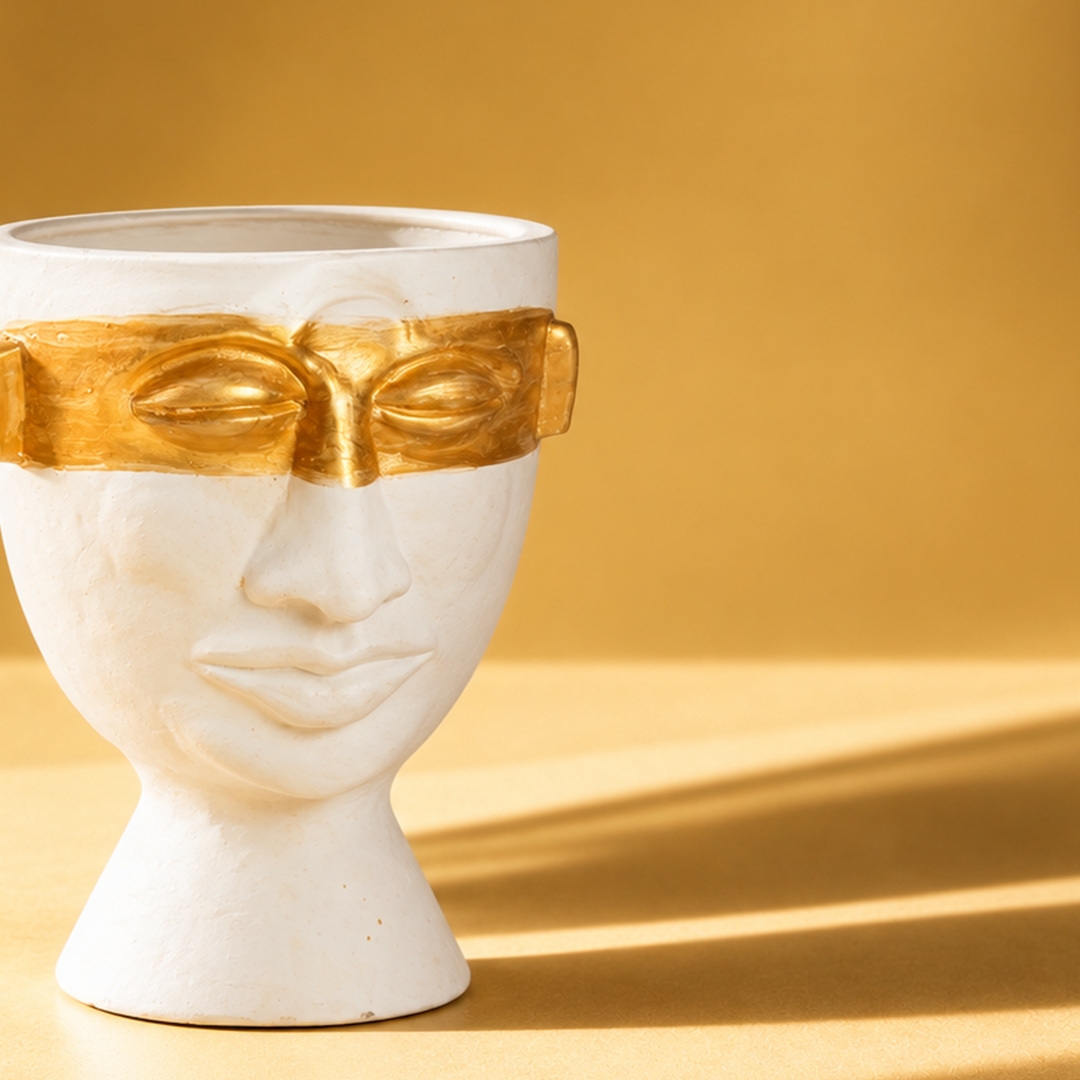PERLA - TERRACOTA FACE VASE