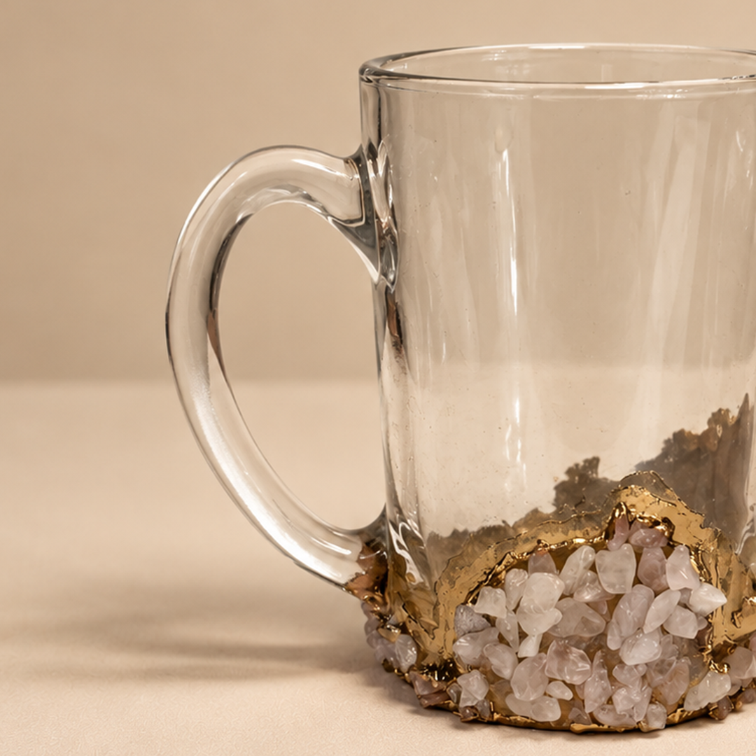 Rose Quartz Chalice - Glass Mug