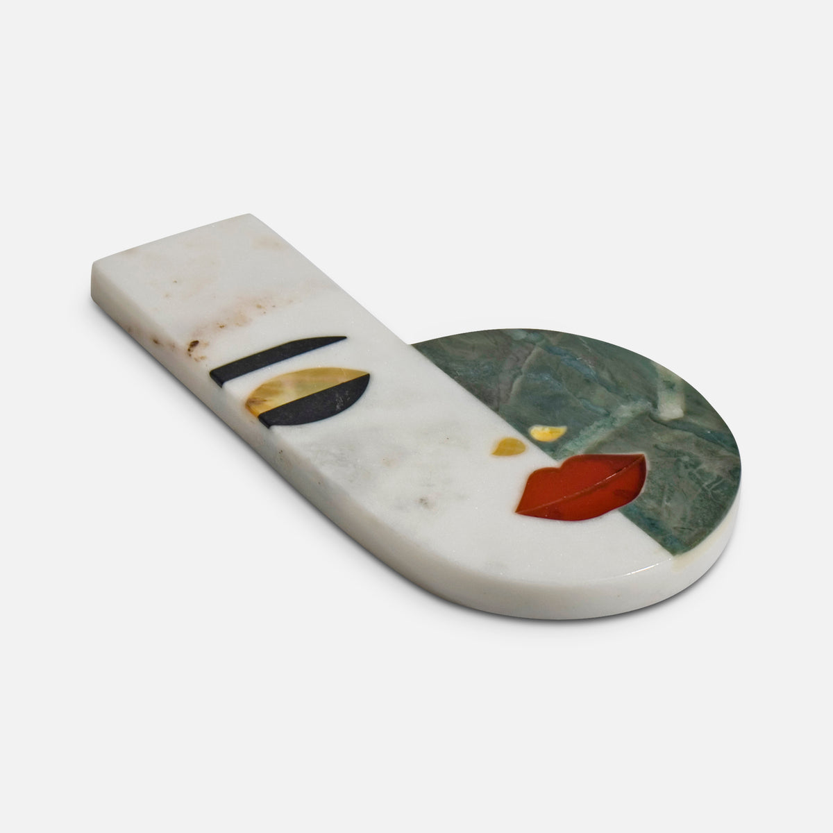 CECLIA - IVORY MULTI MARBLE TRIVET COASTER