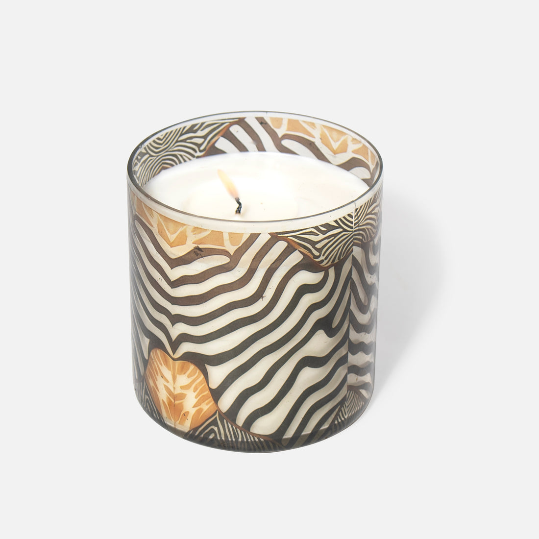 FELINE - GLASS ANIMAL PRINTED JAR CANDLE