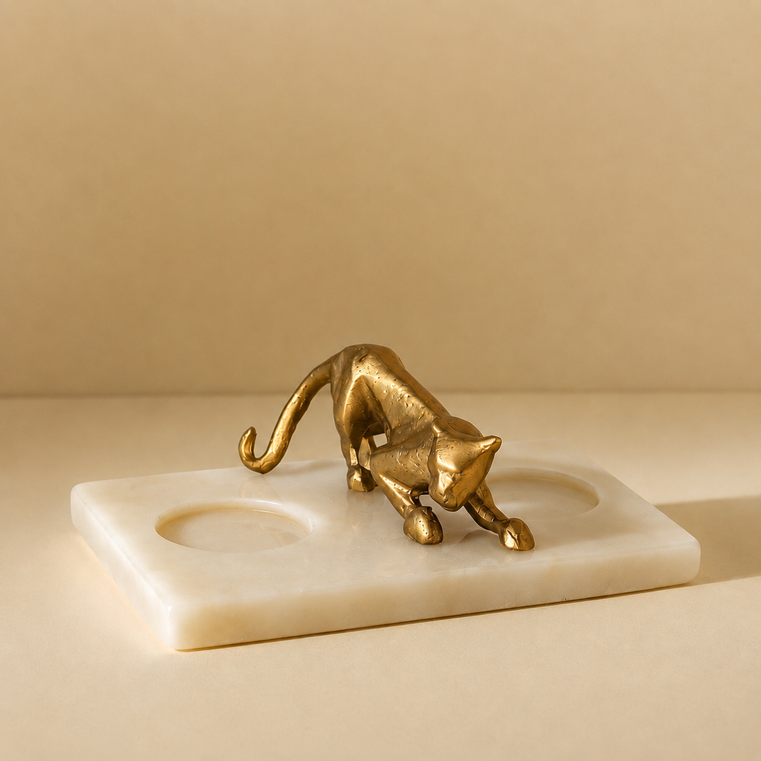 Feral Luxe - Handmade Marble Salt & Pepper Set