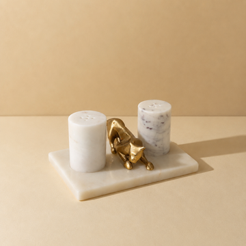 Feral Luxe - Handmade Marble Salt & Pepper Set