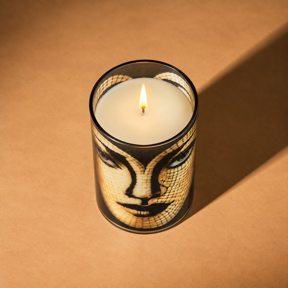SERPENT - GLASS FACE PAINTED CANDLE JAR