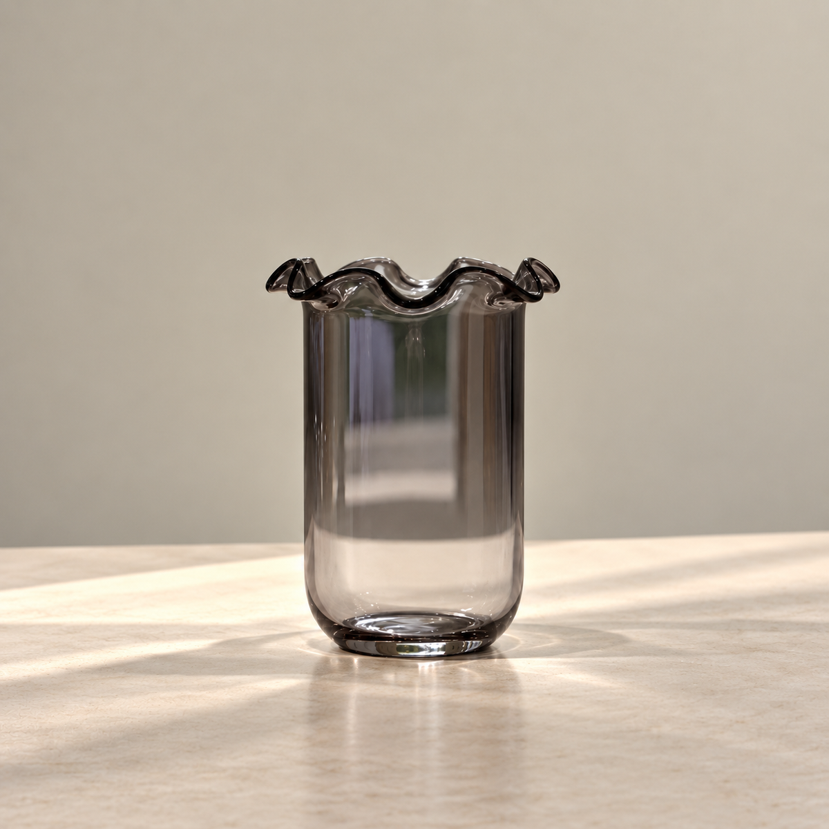 Sculptural Grey - Mini Planter Glass Bowl & Vase (plant not included)