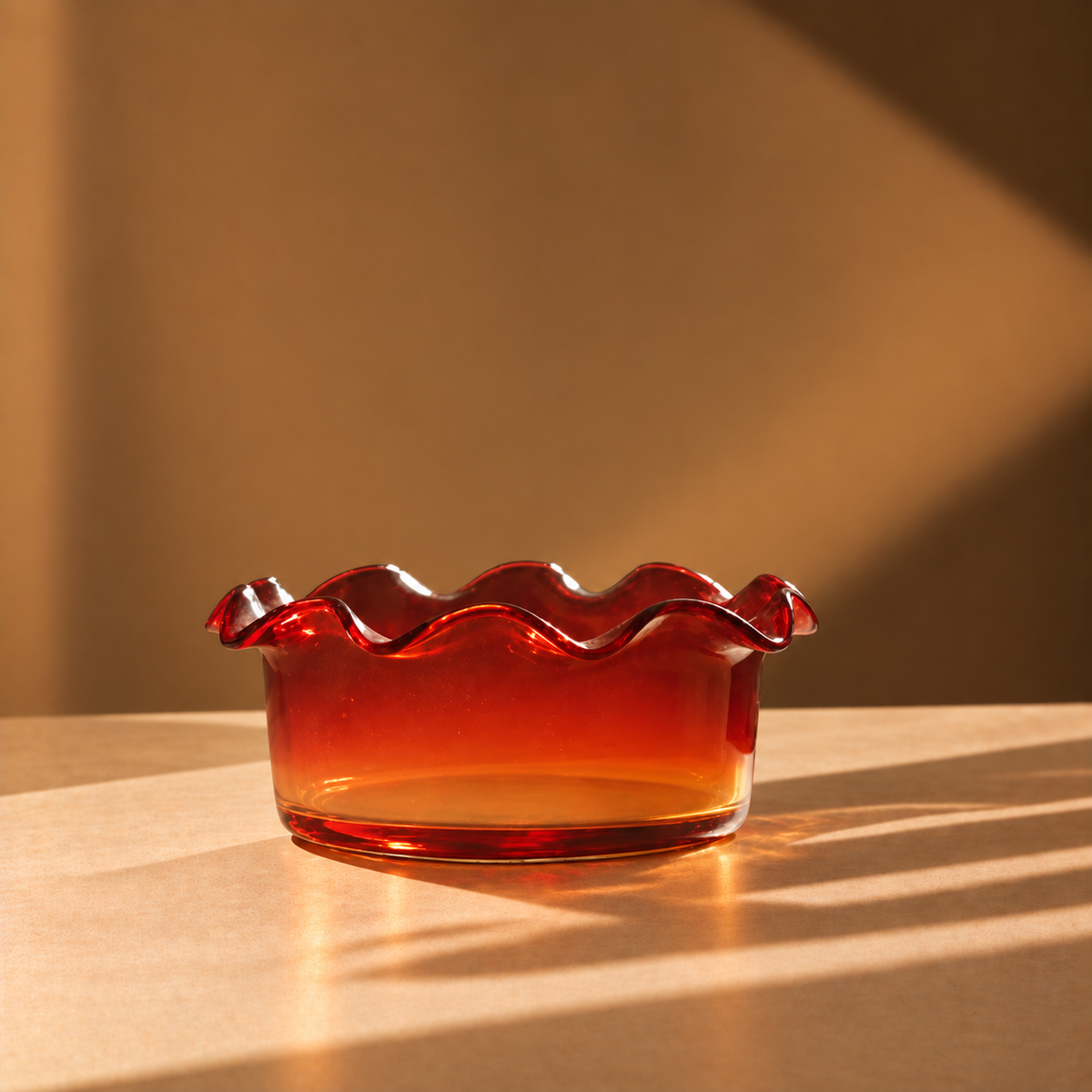 Sculptural Sunset - Glass Bowl & Vase