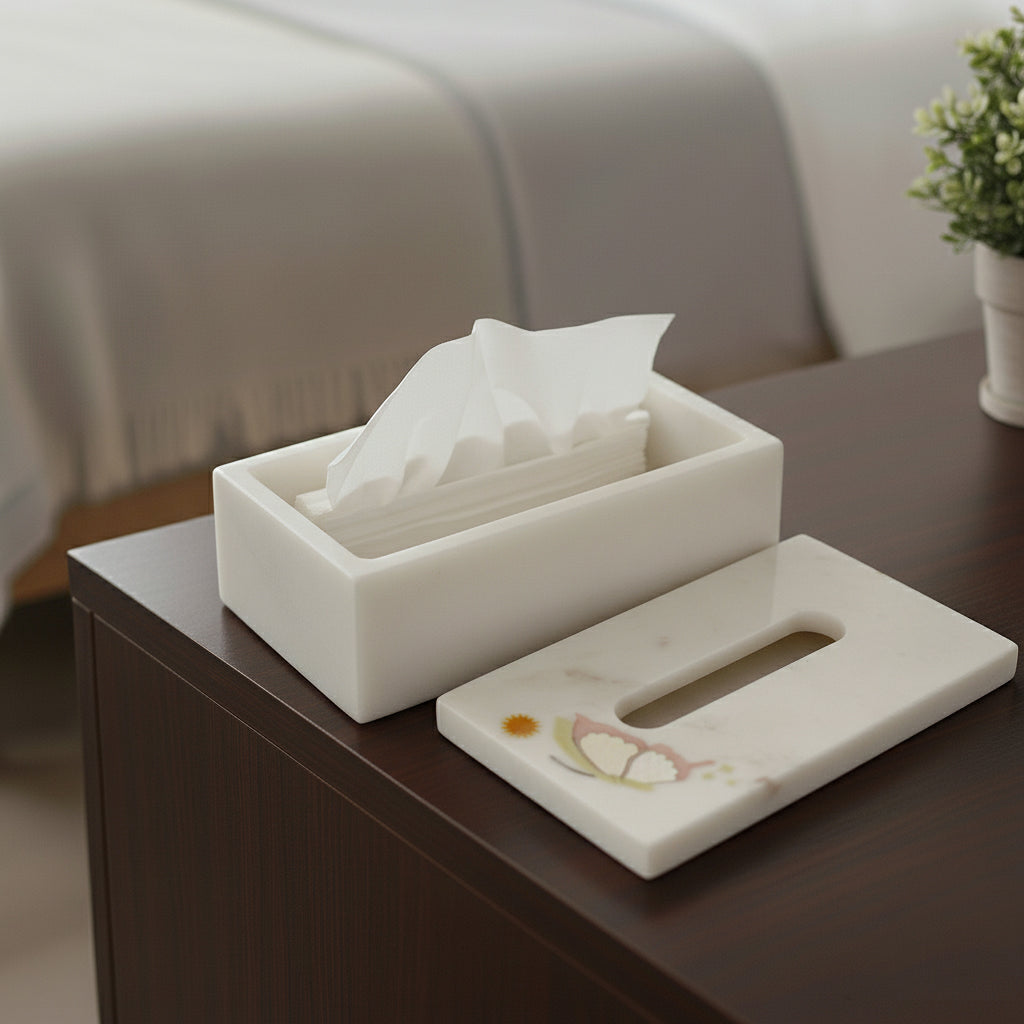 Vireya - Marble Inlay Tissue box