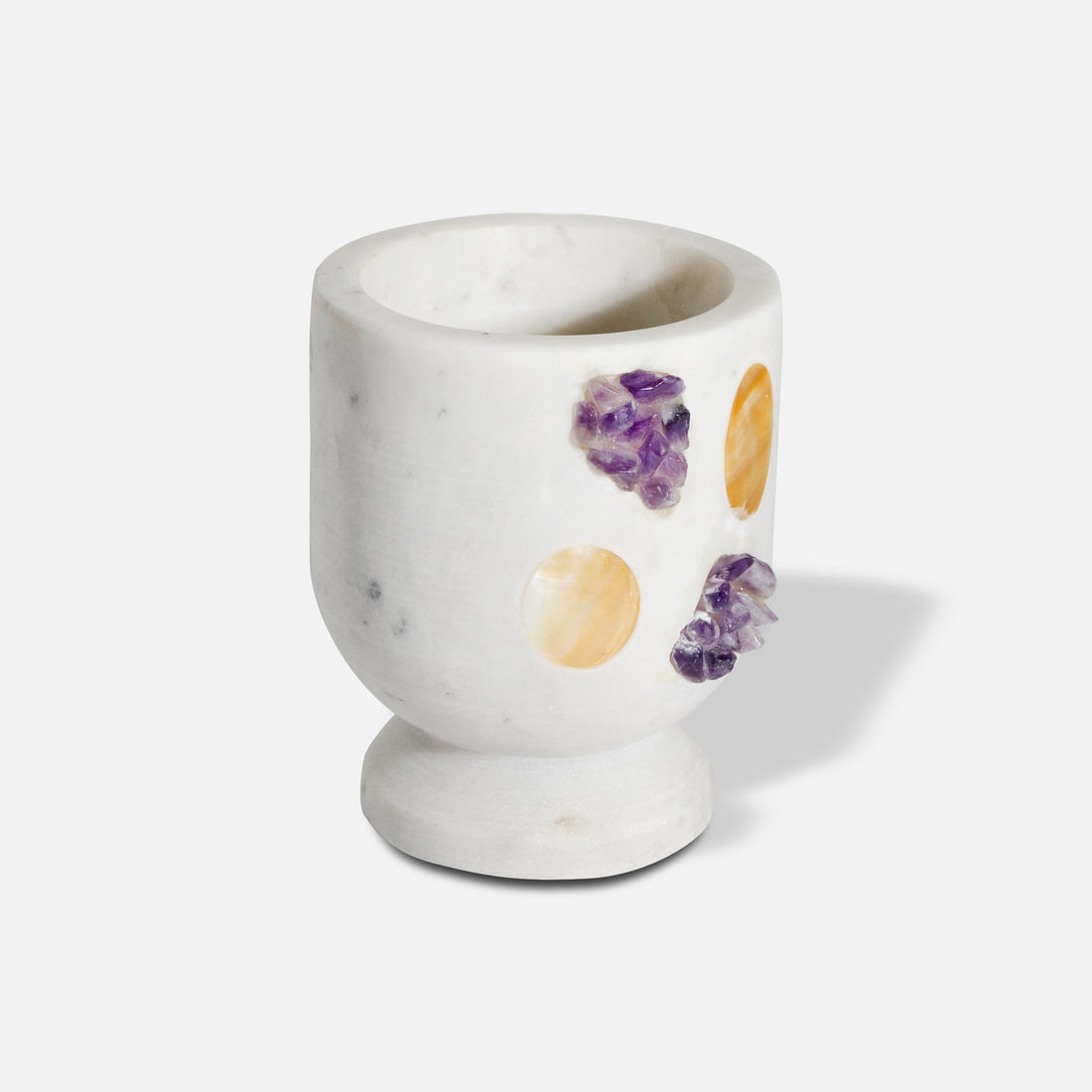 AMY - MARBLE AMETHYST IVORY VASE