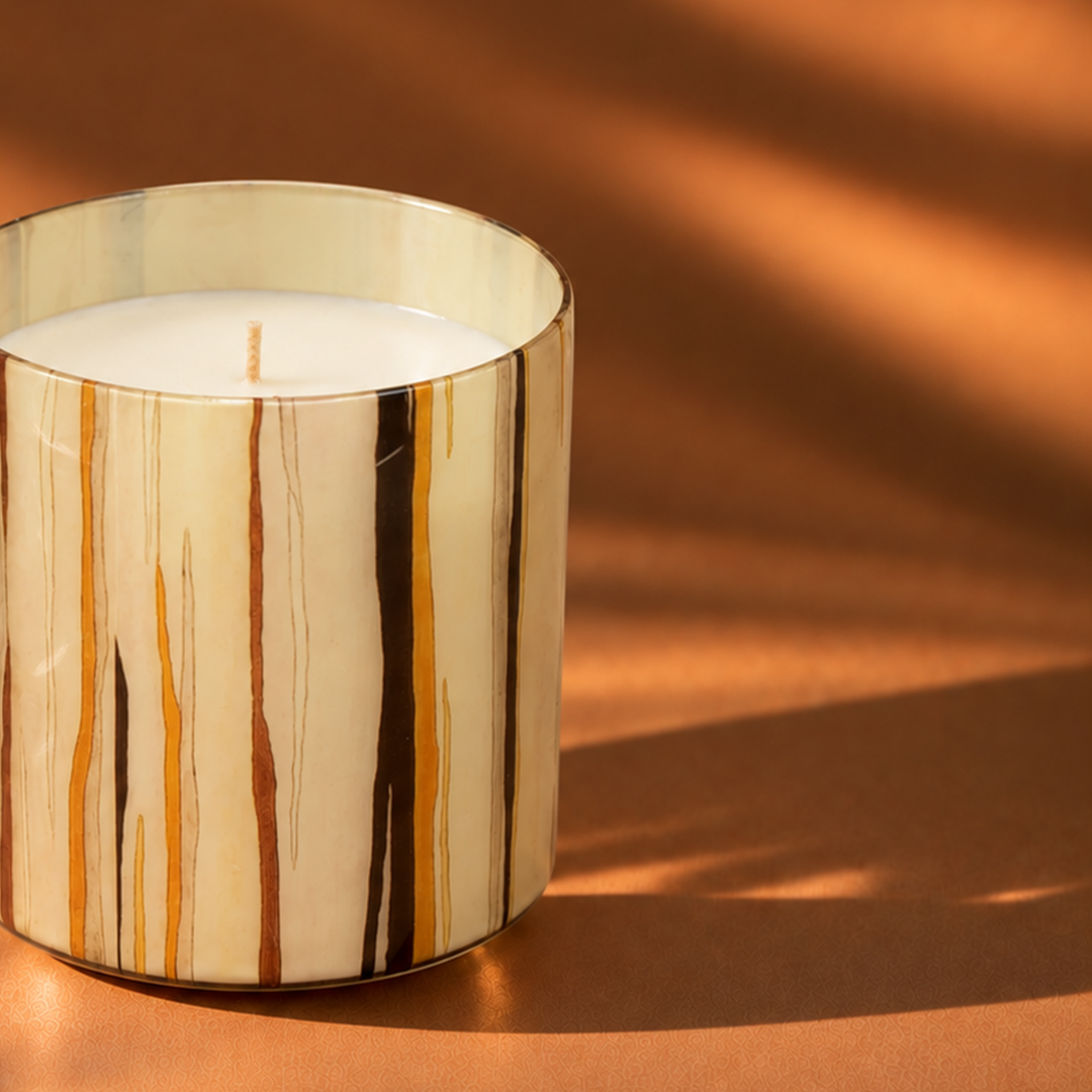 WABI SABI - GLASS ABSTRACT PRINTED CANDLE JAR